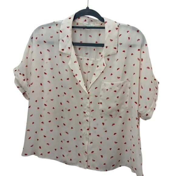Abound Watermelon Button Up Shirt Novelty Print Size M - Picture 9 of 9